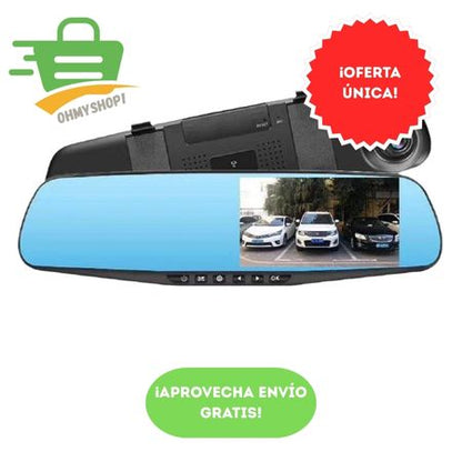 RETROVISOR CON CÁMARA DELANTERA Y TRASERA