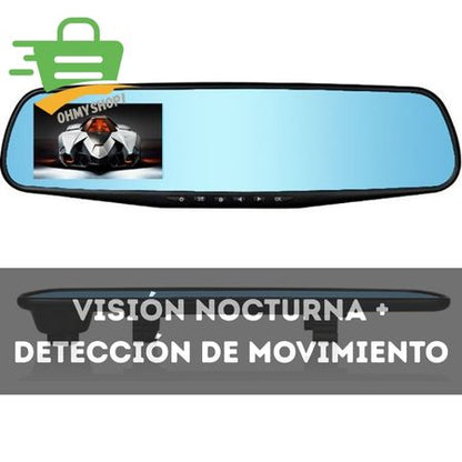 RETROVISOR CON CÁMARA DELANTERA Y TRASERA