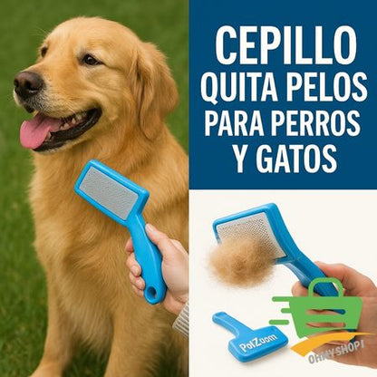 CEPILLO QUITA PELOS PARA PERROS Y GATOS