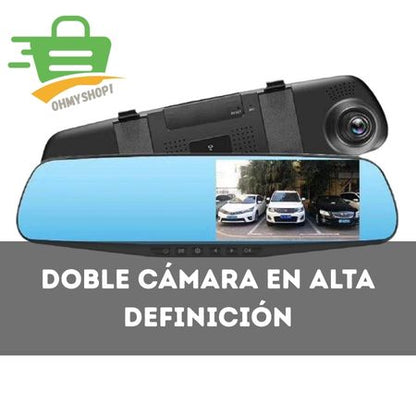 RETROVISOR CON CÁMARA DELANTERA Y TRASERA